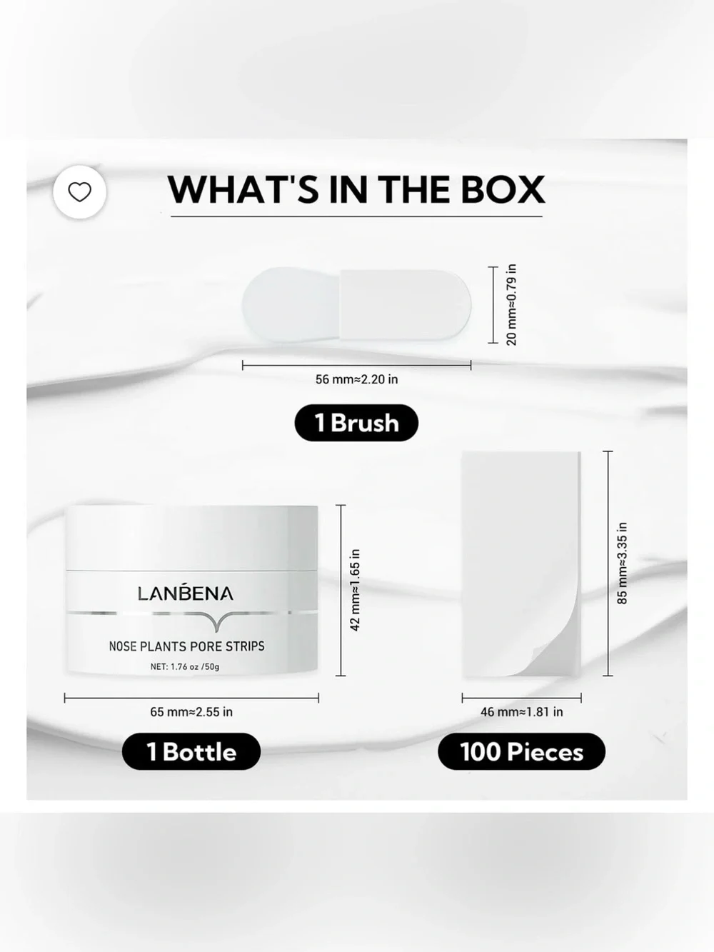 Lanbena White Nose Plants Pore Strip & Cream Kit - White